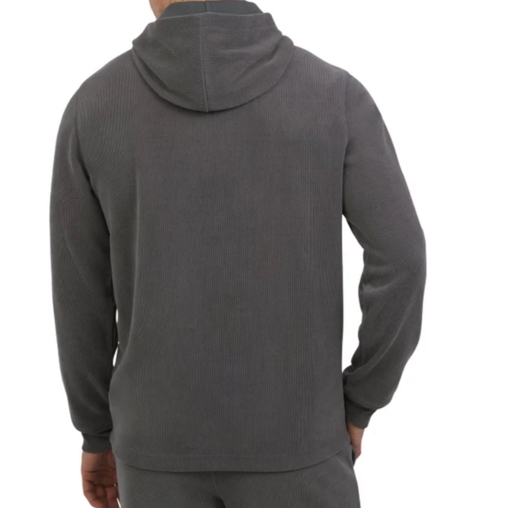 GAP Men's Charcoal Textured Hoodie - Picture 5 of 10